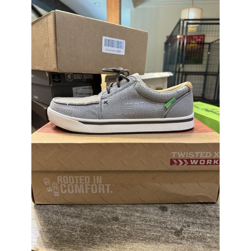 Twisted X Hooey Men Loper Shoes Grey Brown Size 10.5 Casual Work Western MHYC018